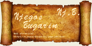 Njegoš Bugarin vizit kartica